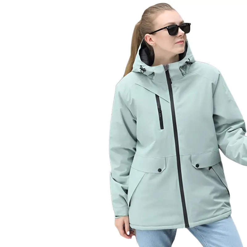 Veste randonnée imperméable vert menthe