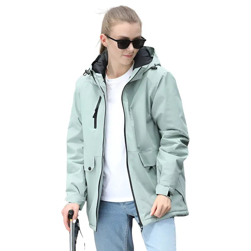 Veste randonnée imperméable vert menthe