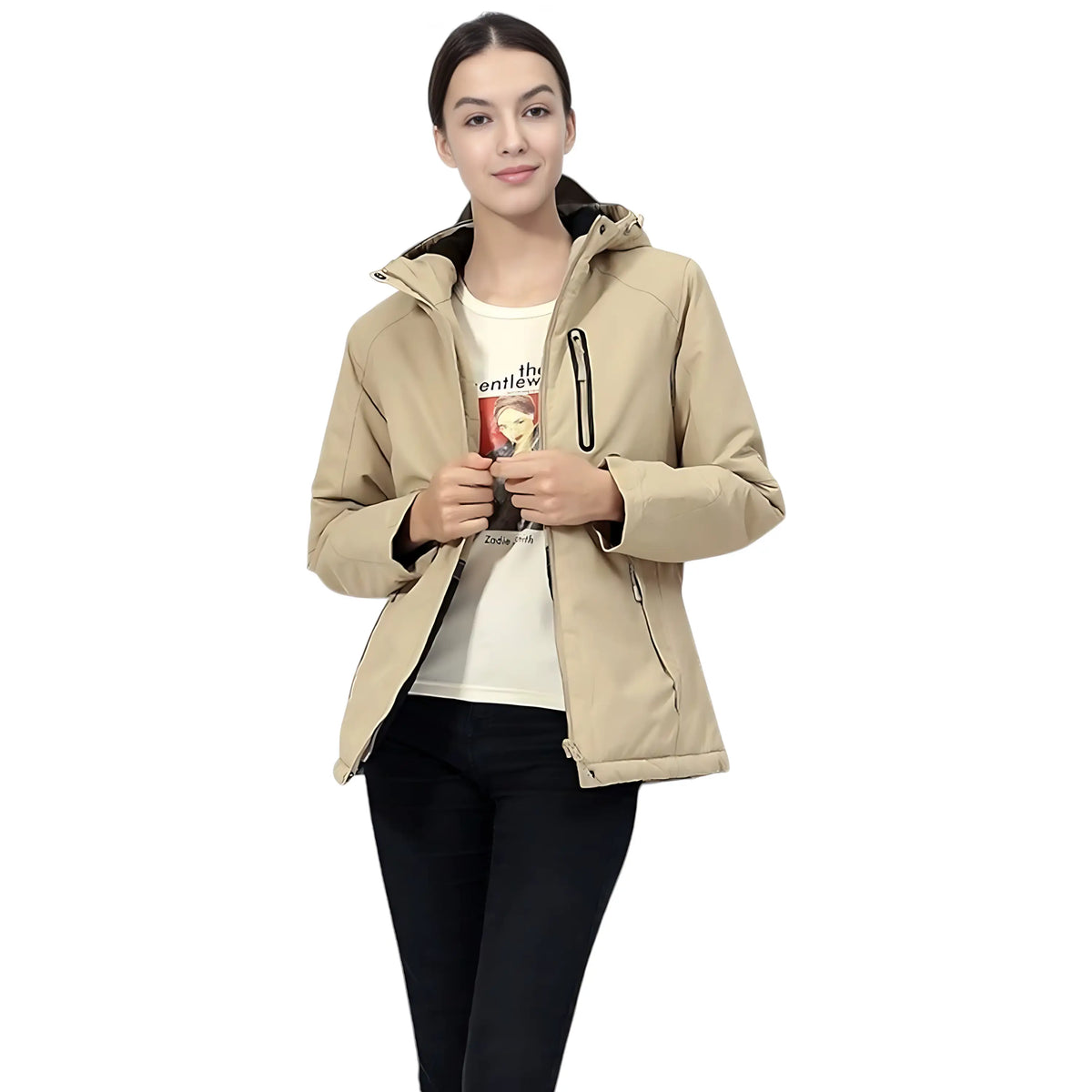 Veste de ski chauffante imperméable
