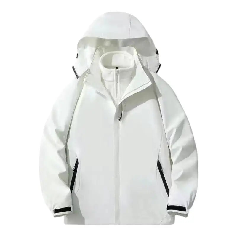 Veste softshell avec capuche amovible imperméable coupe-vent