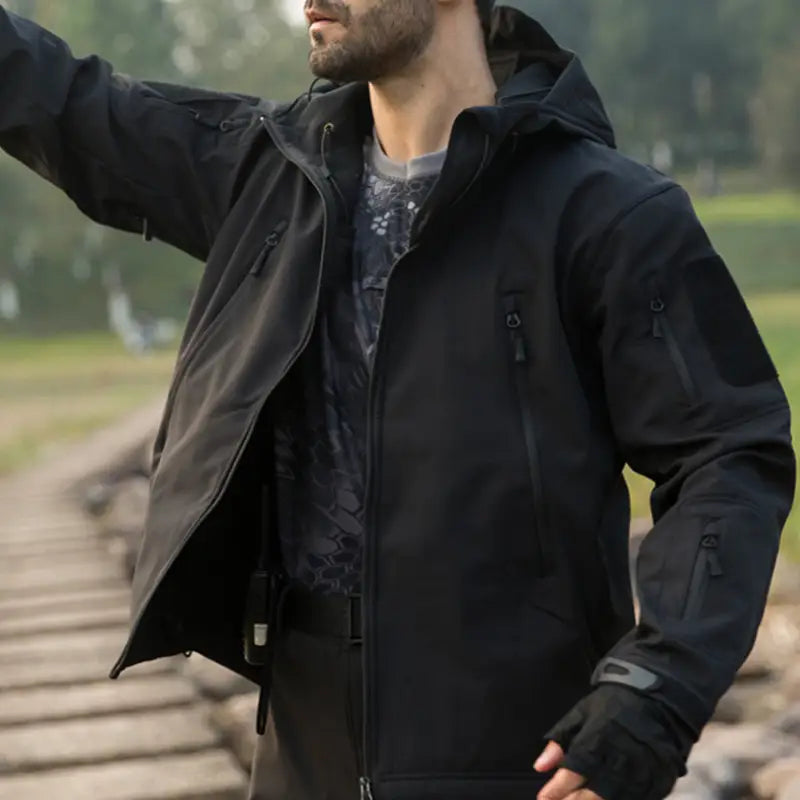 Veste softshell chasse doublée polaire