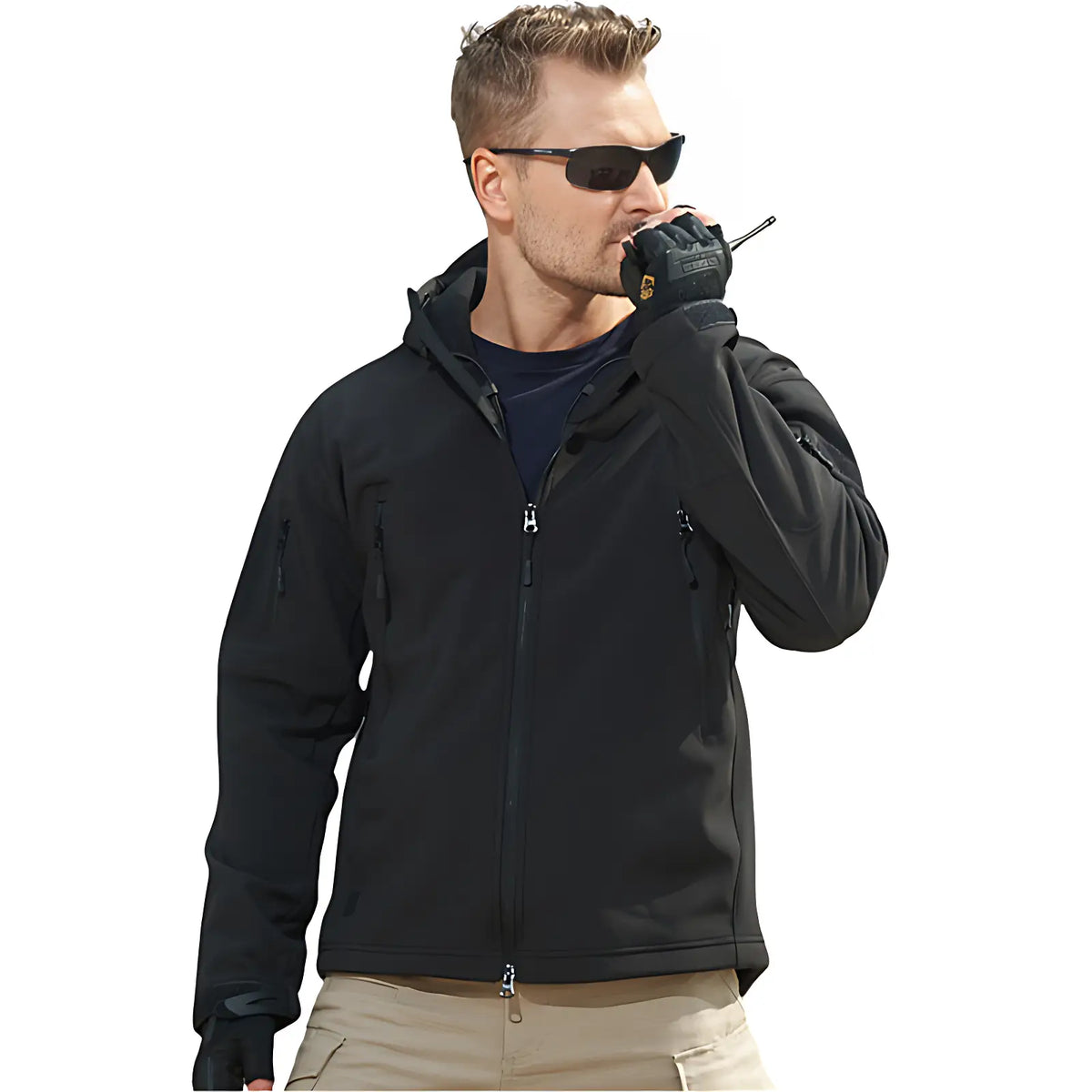 Veste softshell chasse doublée polaire