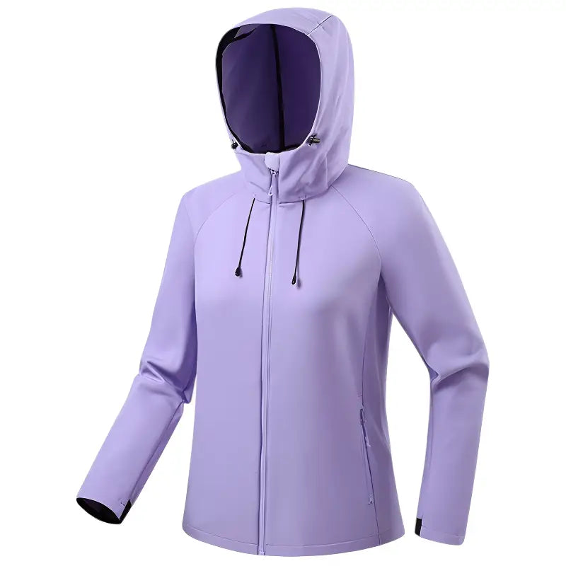 Veste softshell polaire femme chaude avec capuche coupe-vent