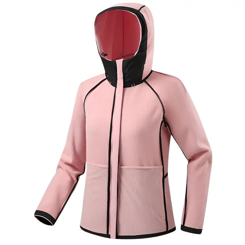 Veste softshell polaire femme chaude avec capuche coupe-vent