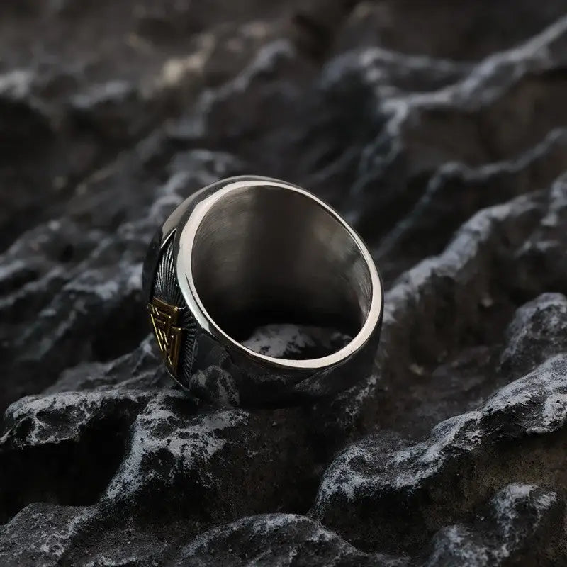 Bague à motif nordique