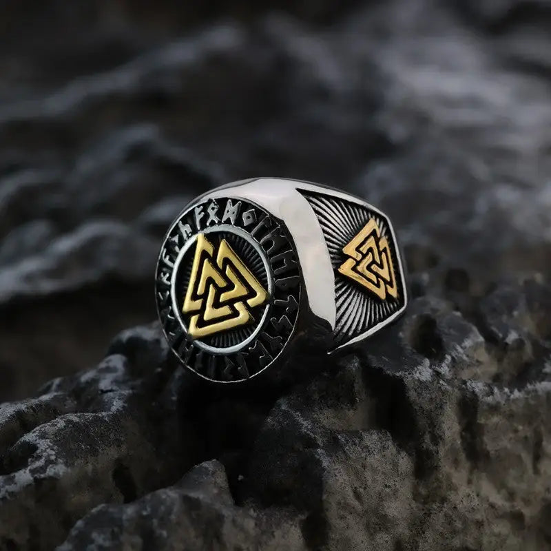 Bague à motif nordique