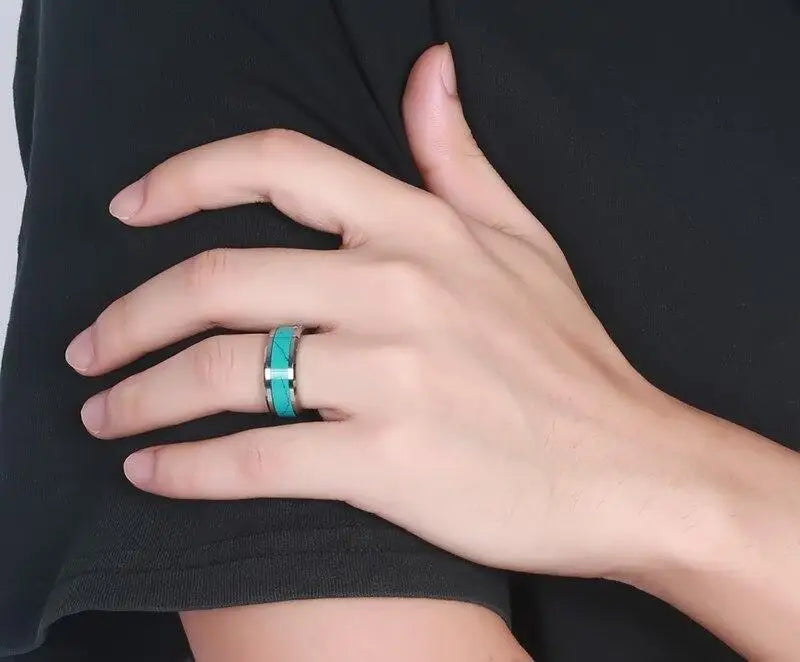 BAGUE MILITAIRE - PIERRE BLEUE