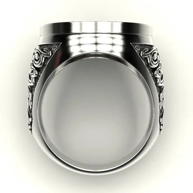 BAGUE MILITAIRE - CHEVALIER IMPITOYABLE (ARGENT)
