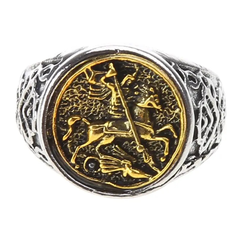 BAGUE MILITAIRE - CHEVALIER IMPITOYABLE (ARGENT)