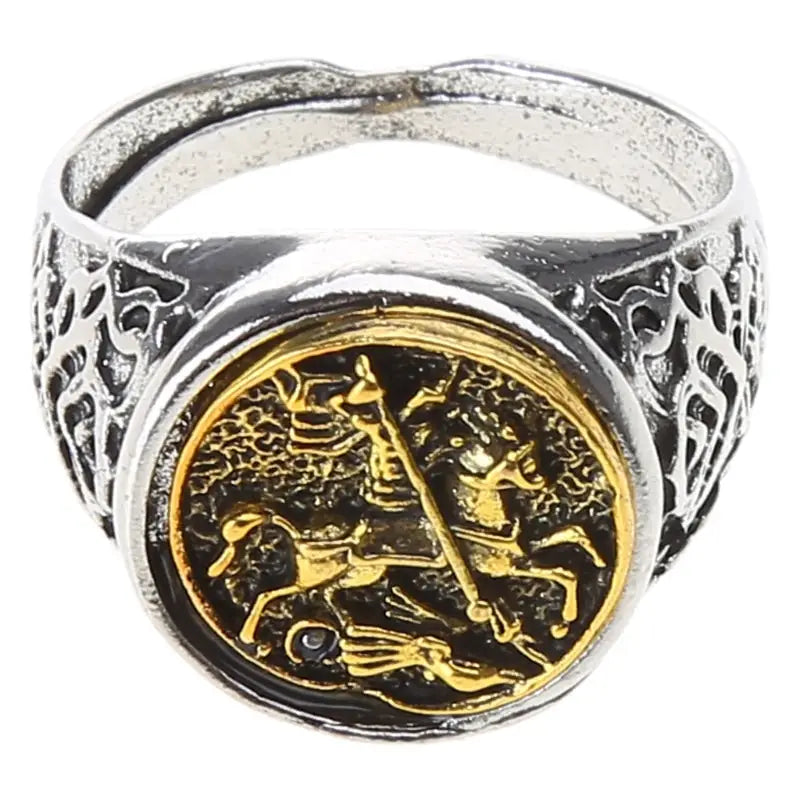 BAGUE MILITAIRE - CHEVALIER IMPITOYABLE (ARGENT)