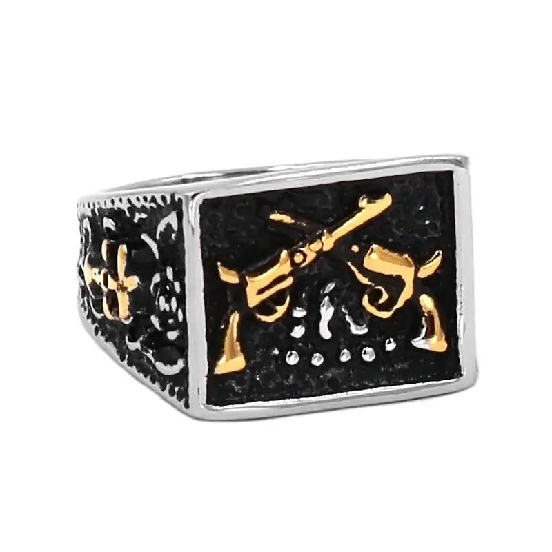 BAGUE MILITAIRE - FRÈRES D’ARMES (COULEUR ARGENT)
