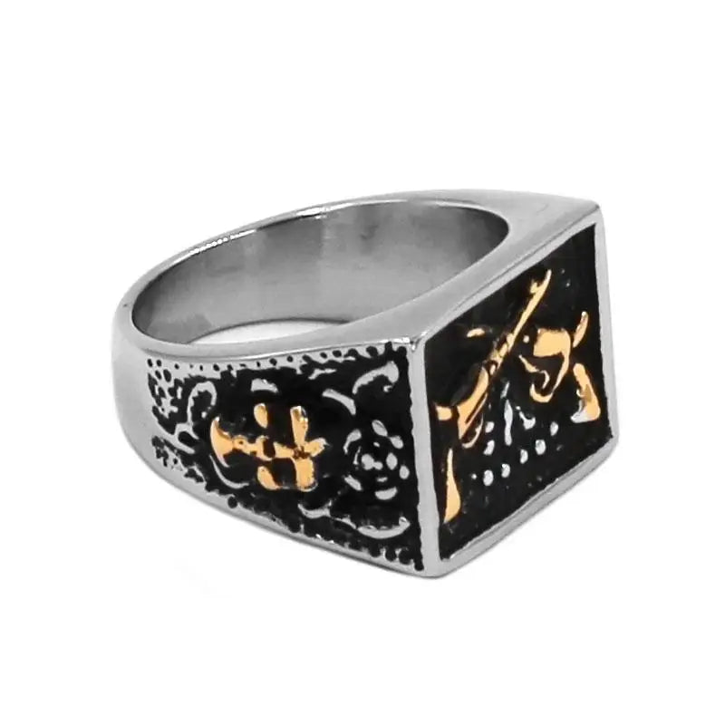 BAGUE MILITAIRE - FRÈRES D’ARMES (COULEUR ARGENT)