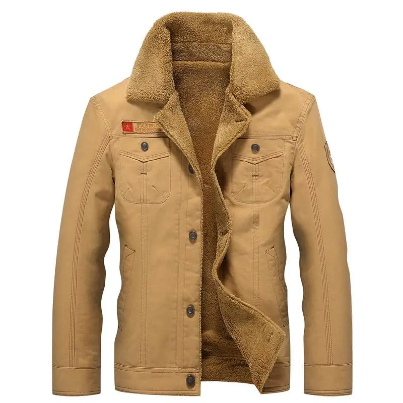Blouson militaire à col fourré