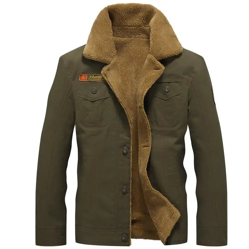 Blouson militaire à col fourré