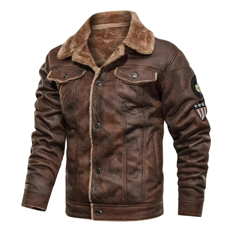 BLOUSON MILITAIRE VINTAGE EFFET CUIR
