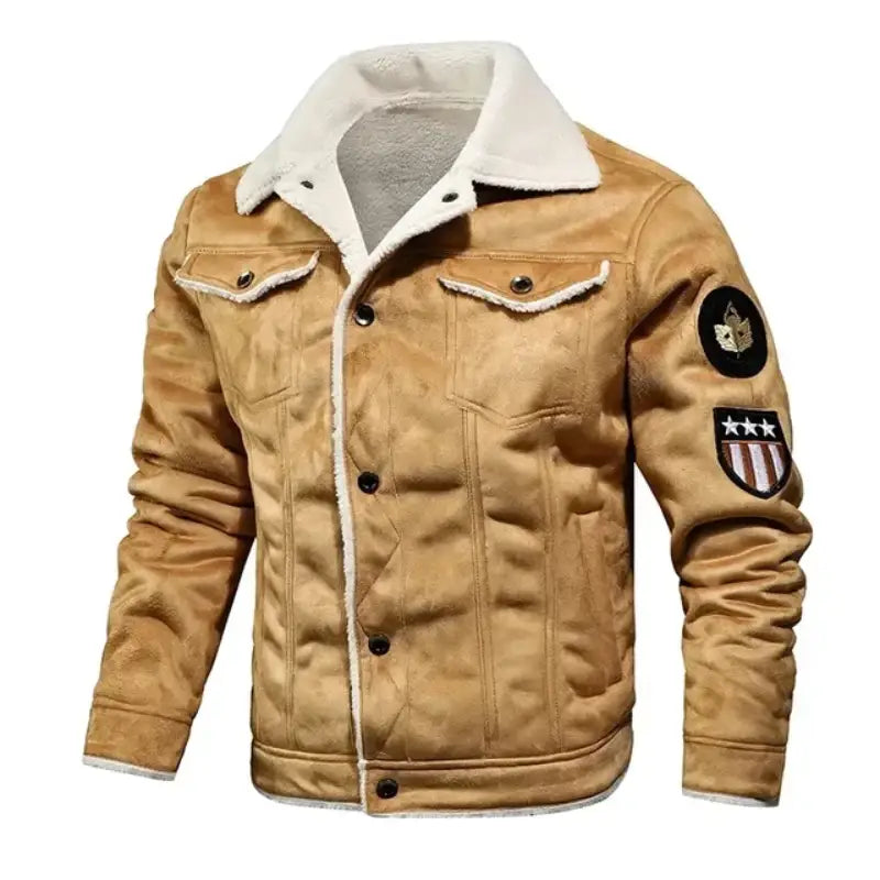 BLOUSON MILITAIRE VINTAGE EFFET CUIR