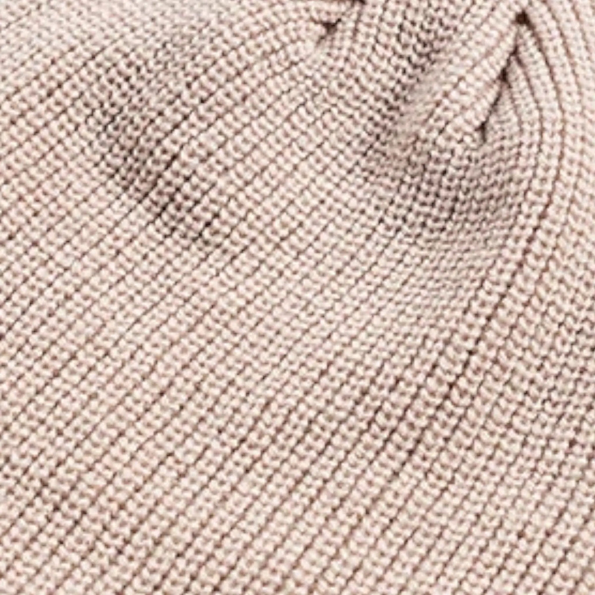 Bonnet tricoté en coton beige style militaire