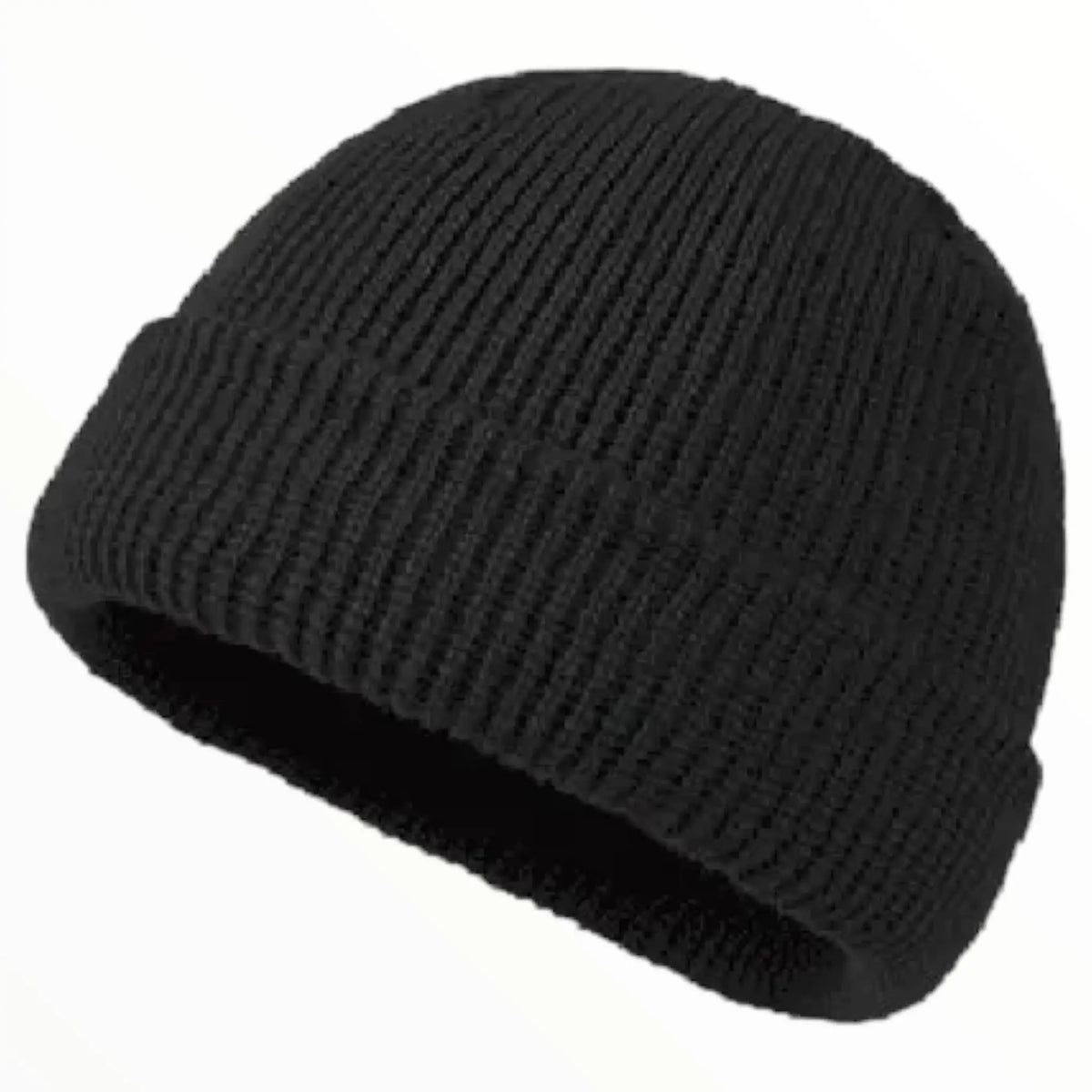 Bonnet tricoté en coton beige style militaire