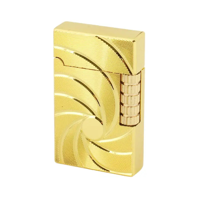 Briquet tempête doré à gravure Art nouveau