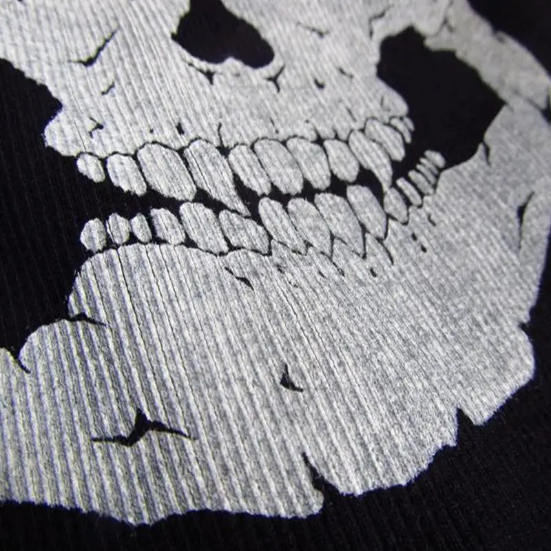 Cagoule noire militaire motif tête de mort
