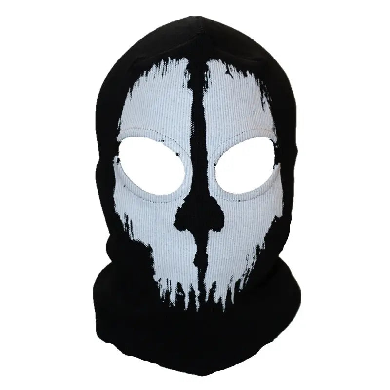 Cagoule noire militaire motif tête de mort