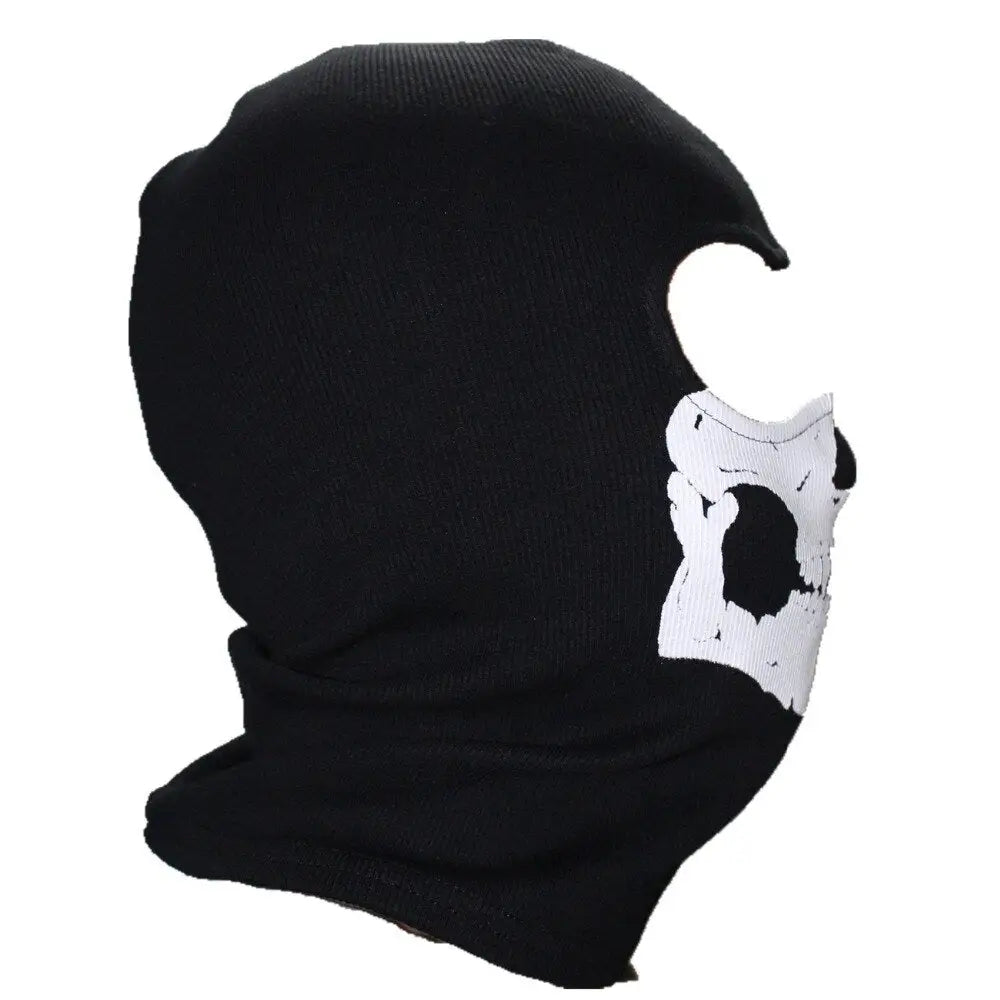 Cagoule noire militaire motif tête de mort