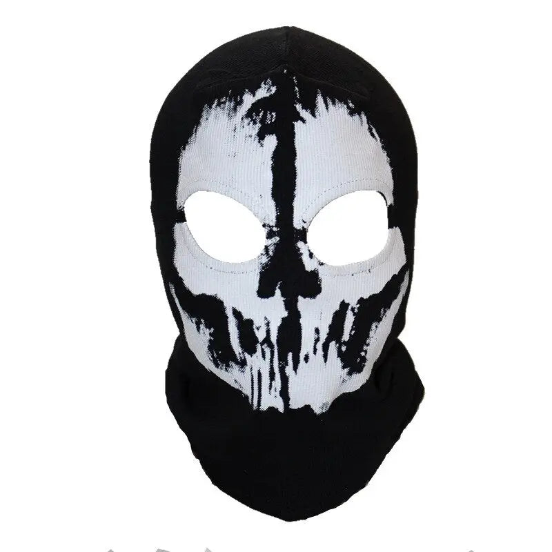 Cagoule noire militaire motif tête de mort
