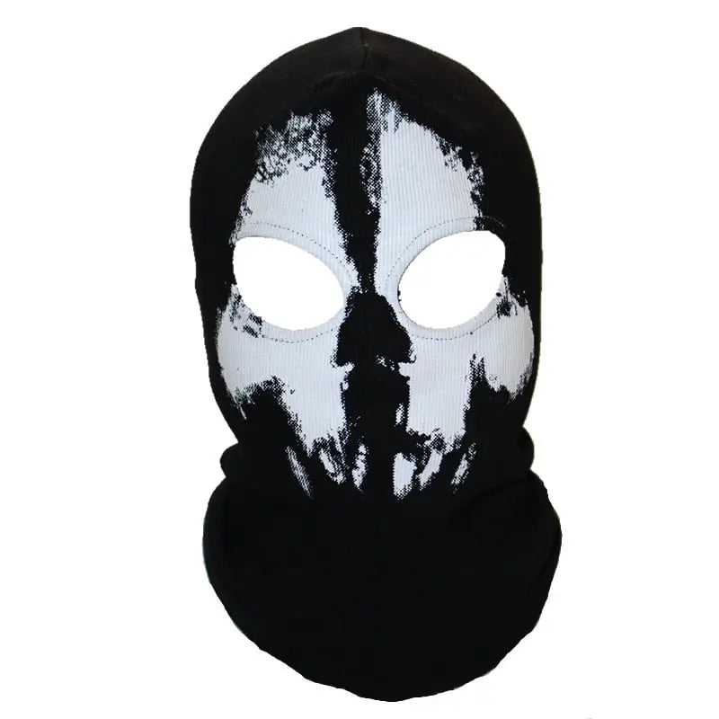Cagoule noire militaire motif tête de mort