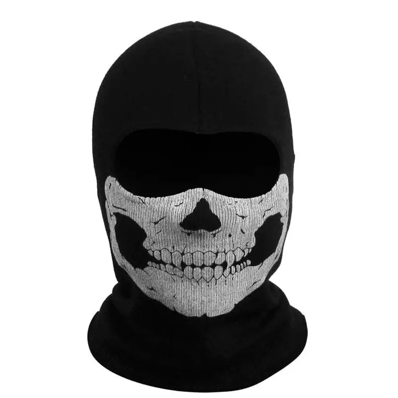 Cagoule noire militaire motif tête de mort