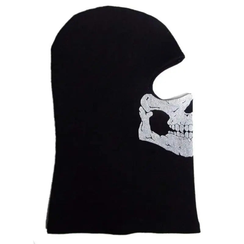 Cagoule noire militaire motif tête de mort