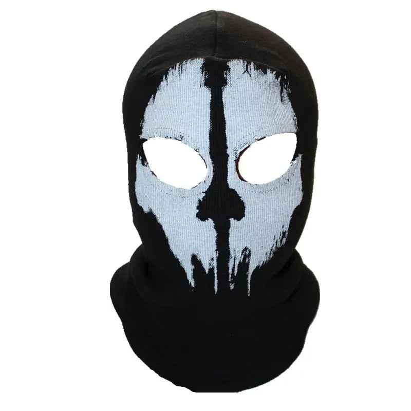 Cagoule noire militaire motif tête de mort