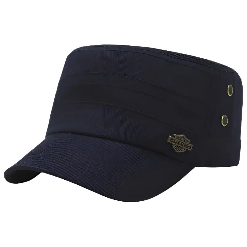 Casquette homme militaire en coton à visière incurvée