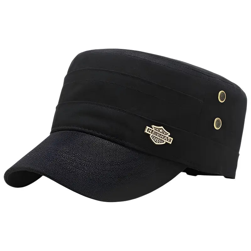 Casquette homme militaire en coton à visière incurvée