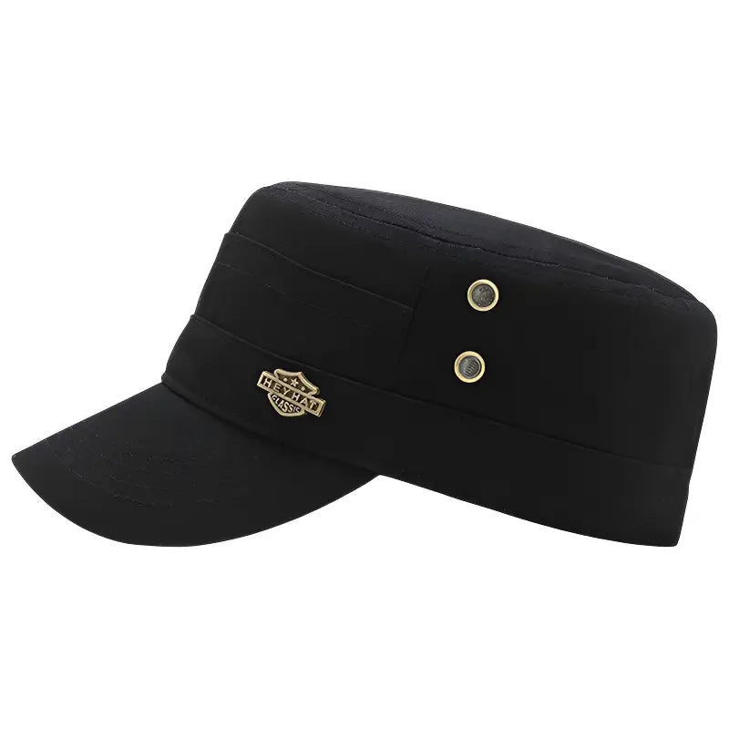 Casquette homme militaire en coton à visière incurvée