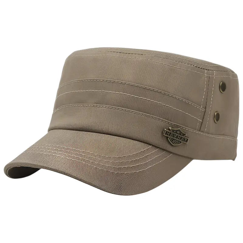 Casquette homme militaire en coton à visière incurvée
