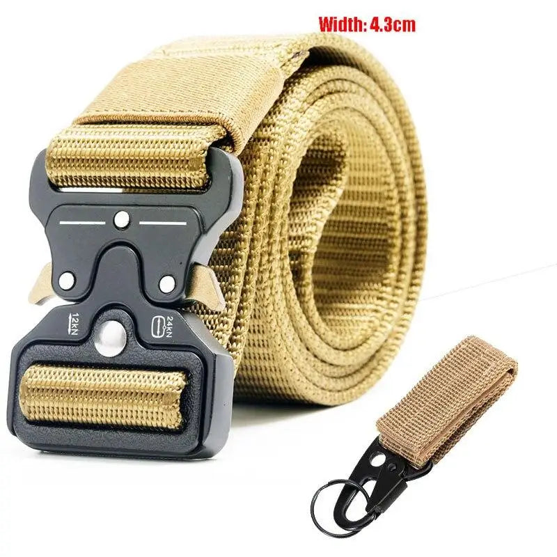 CEINTURE MILITAIRE AVEC BOUCLE EN MÉTAL