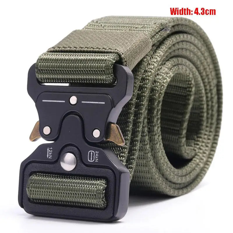 CEINTURE MILITAIRE AVEC BOUCLE EN MÉTAL
