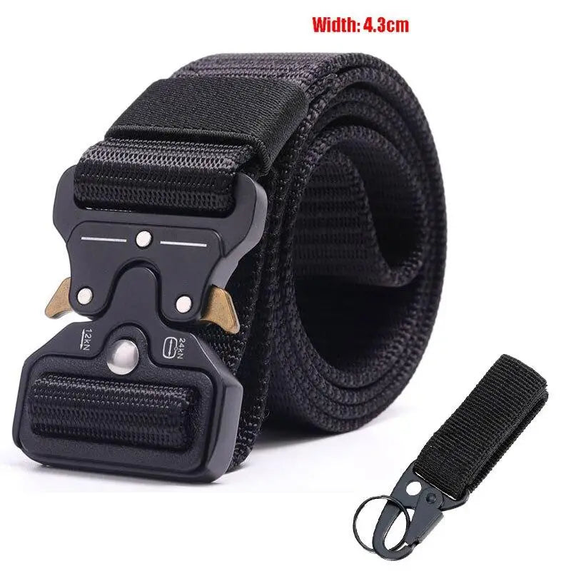 CEINTURE MILITAIRE AVEC BOUCLE EN MÉTAL