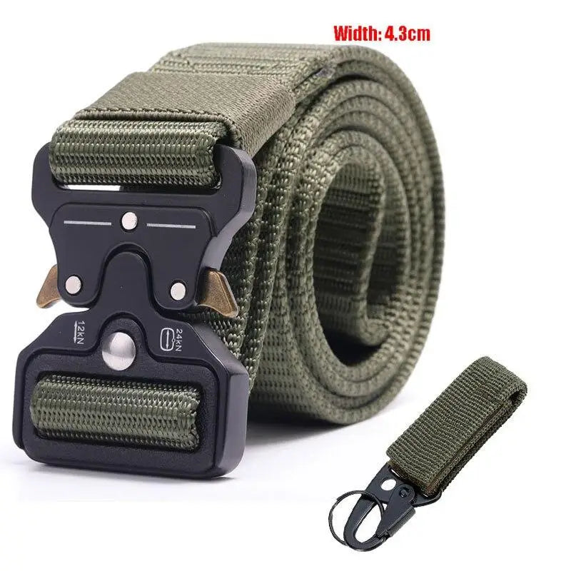 CEINTURE MILITAIRE AVEC BOUCLE EN MÉTAL