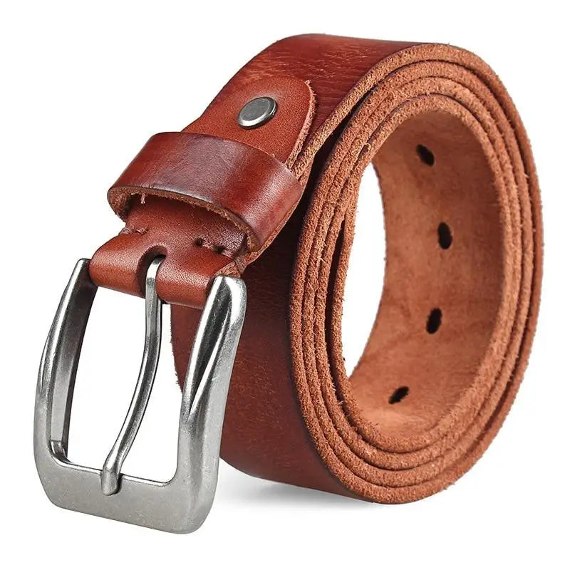 Ceinture militaire cuir marron