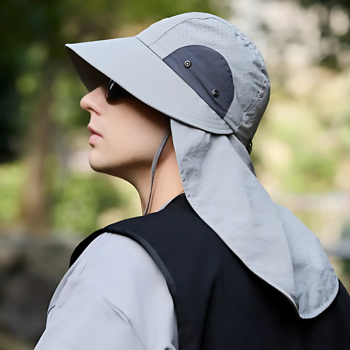 Chapeau anti uv protection cou randonnée
