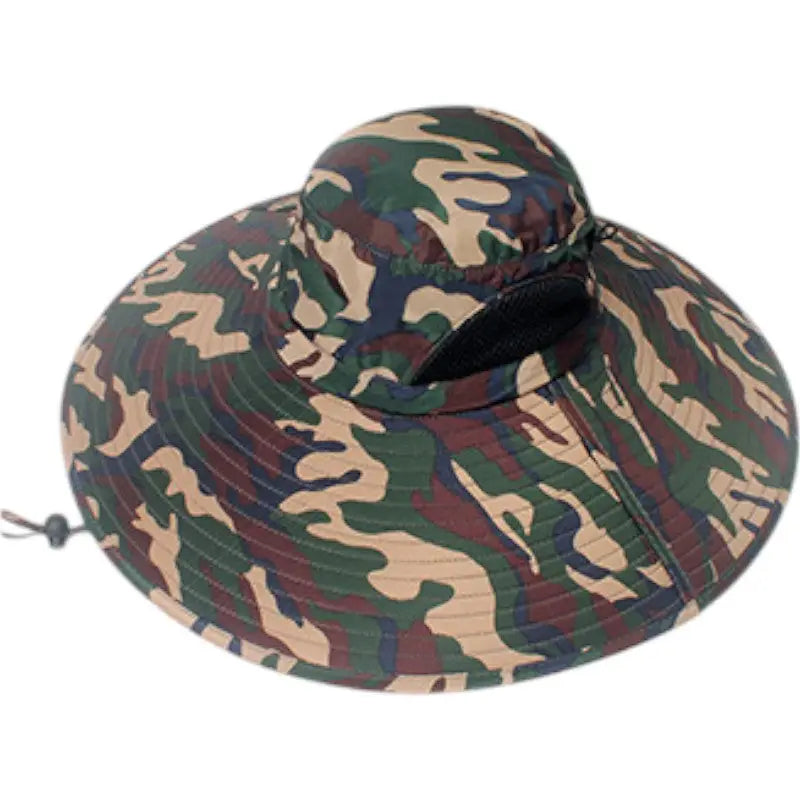 Chapeau de brousse camouflage à large bord