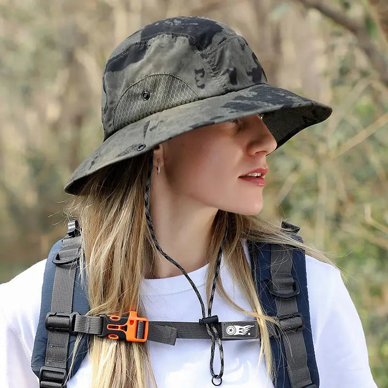 Chapeau de brousse camouflage femme