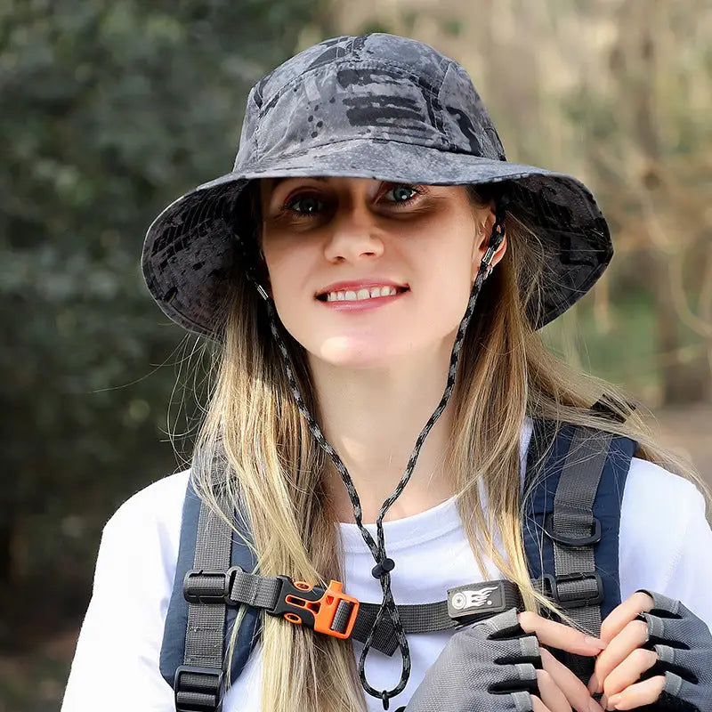 Chapeau de brousse camouflage femme