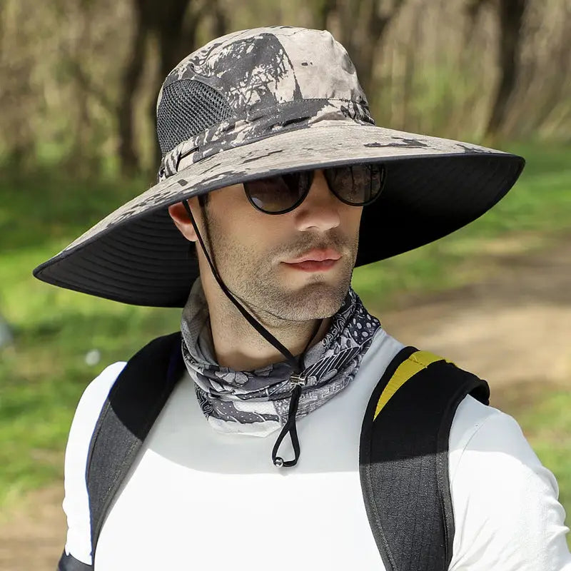 Chapeau de brousse couvre-visage