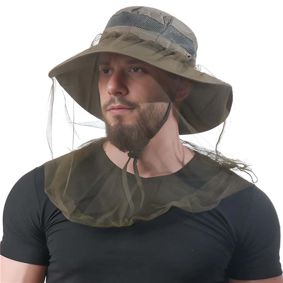 Chapeau randonnée avec moustiquaire