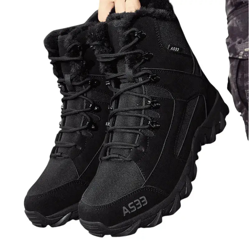 Chaussure homme grand froid à tige haute fourrée