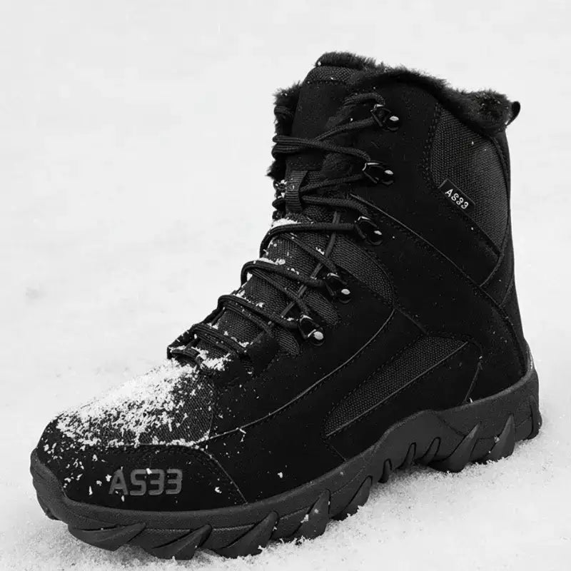 Chaussure homme grand froid à tige haute fourrée