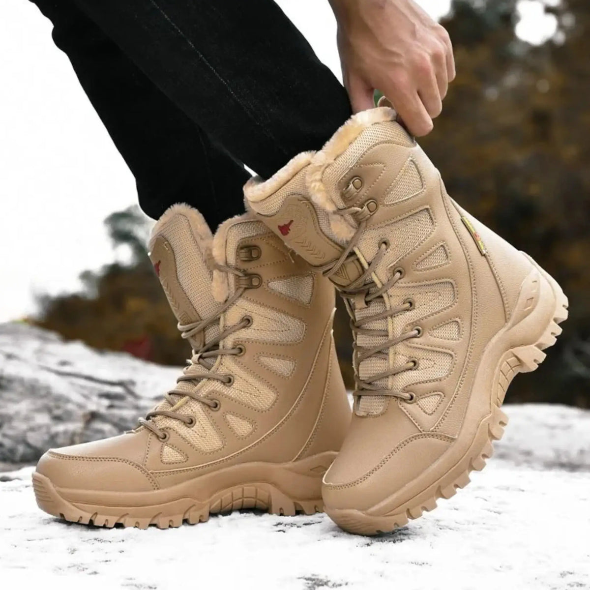 Chaussure militaire grand froid doublée polaire