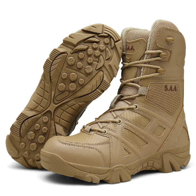 CHAUSSURE MILITAIRE MONTANTE EN CUIRE